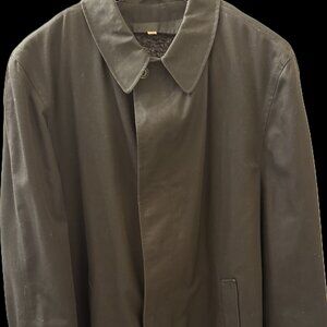 Vintage Men's  Black Trench Coat/Lined  Size 40 Long